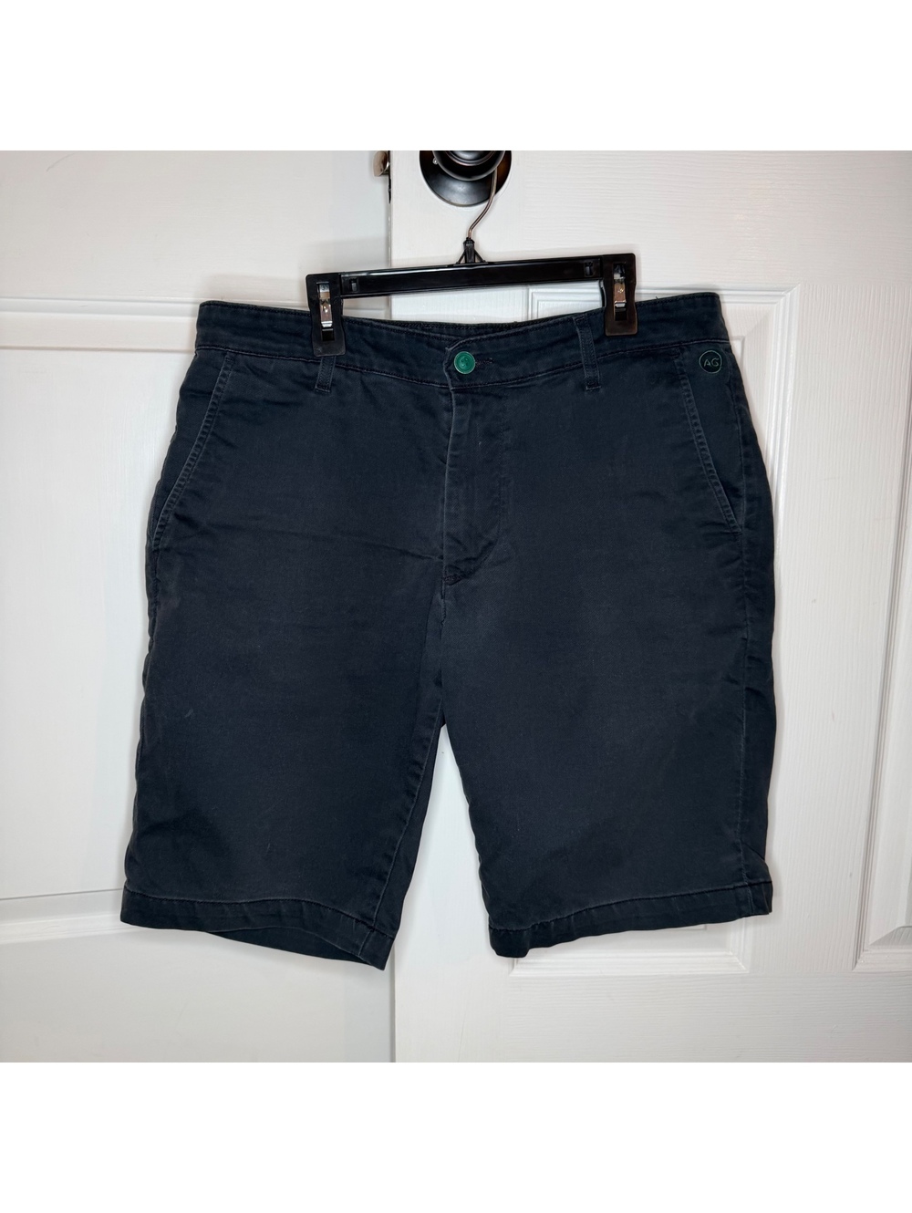 AG Adriano Goldschmied Green Label Navy Blue Chino Shorts 10” Inseam Men’s 33R